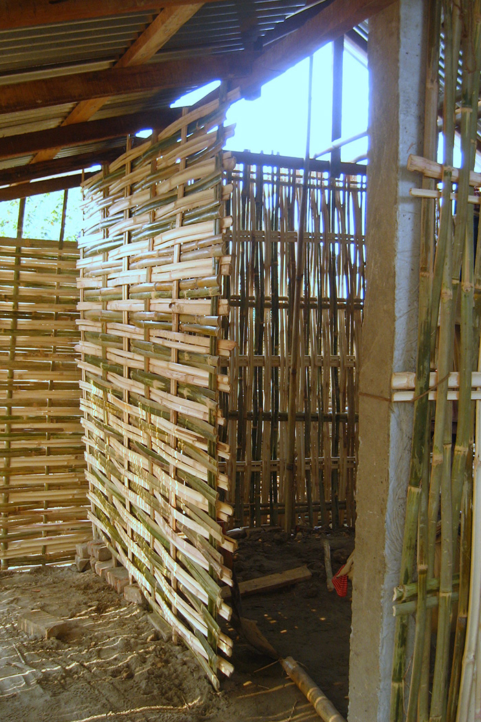 Bamboo house construction