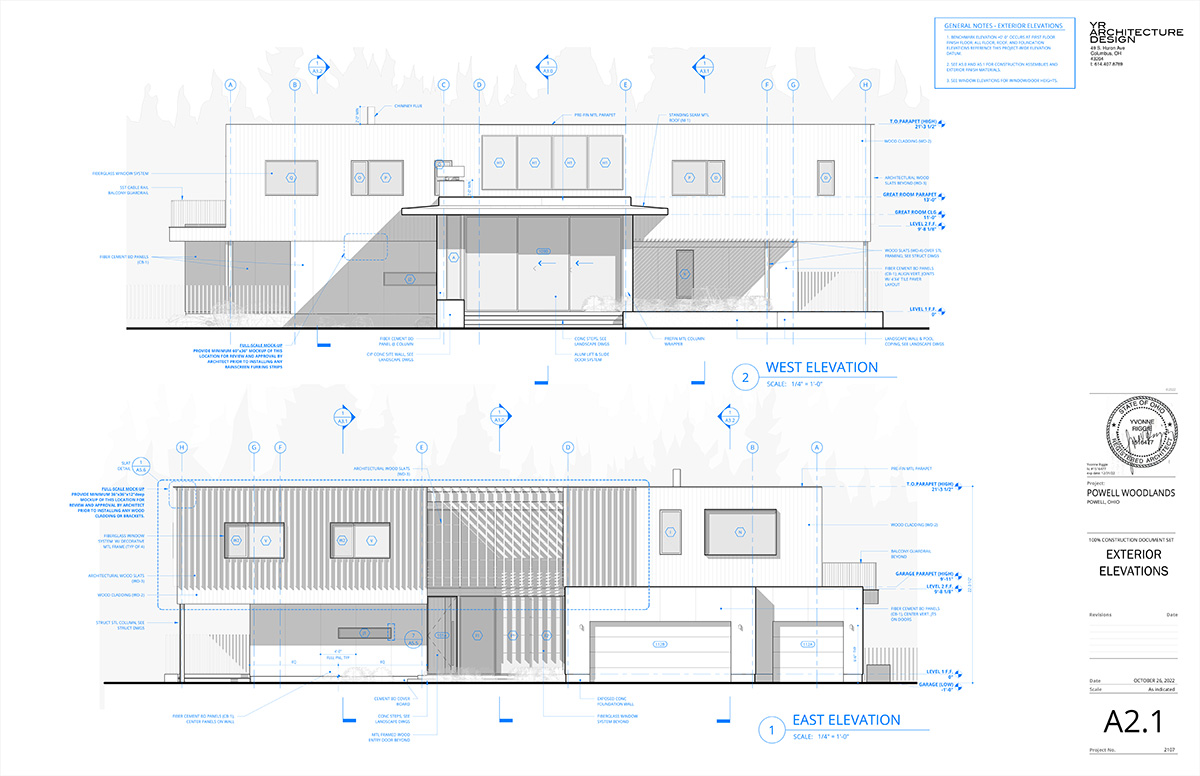 Construction Documents Construction documents for a custom residential project