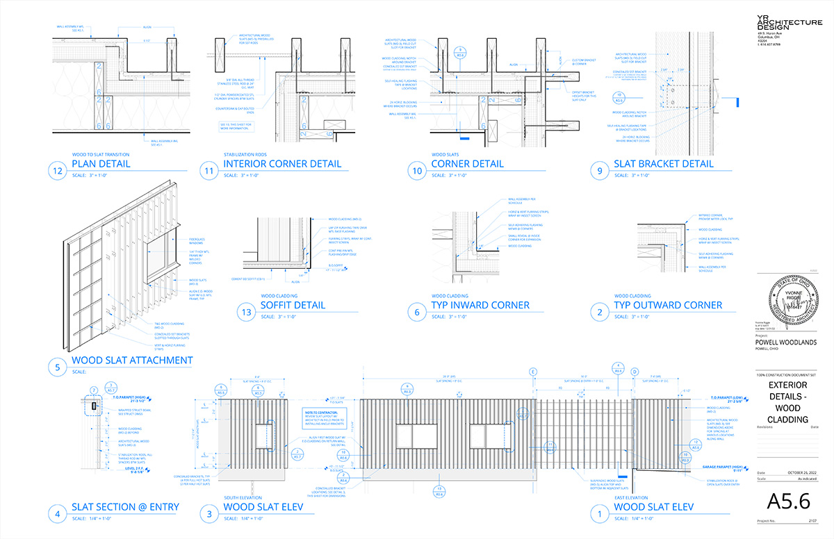 Construction Documents Construction documents for a custom residential project