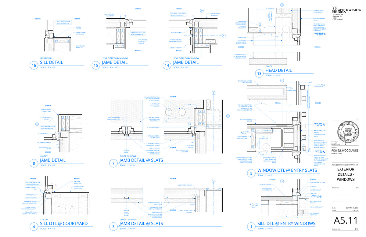 Construction Documents Construction documents for a custom residential project
