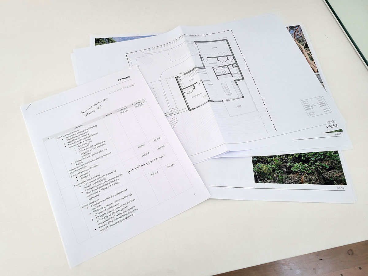 custom home preliminary estimate preliminary budget for a custom home with a floor plan drawing