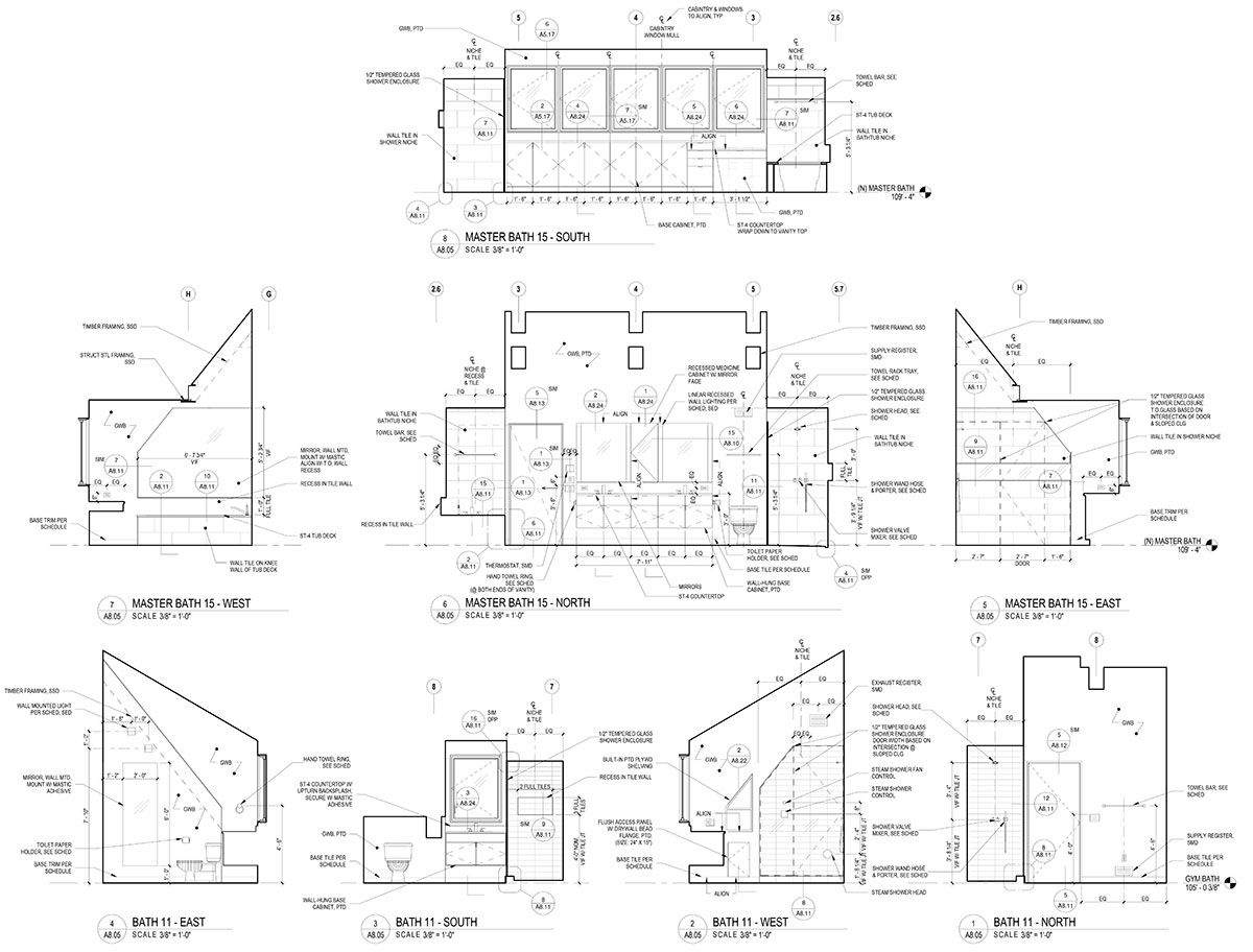 custom home interior elevations