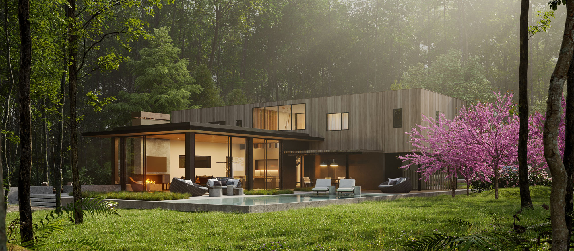 Custom modern residential architecture in Columbus, Ohio