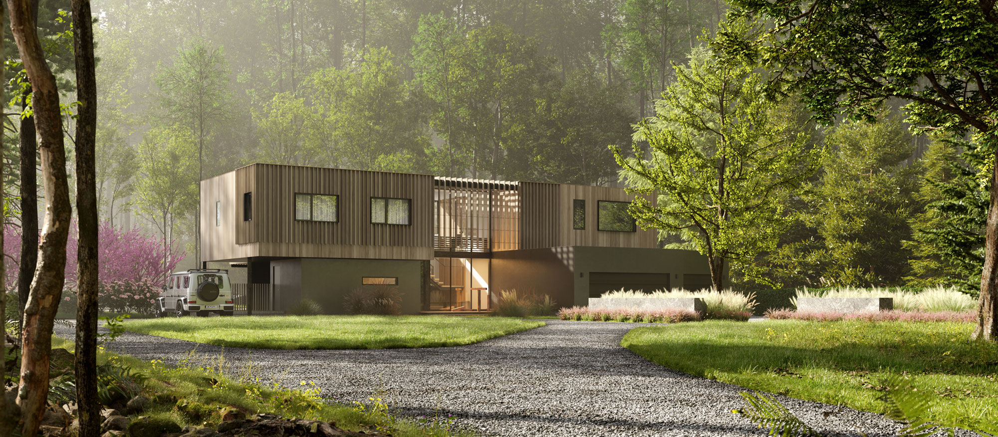 Custom modern residential architecture in Columbus, Ohio