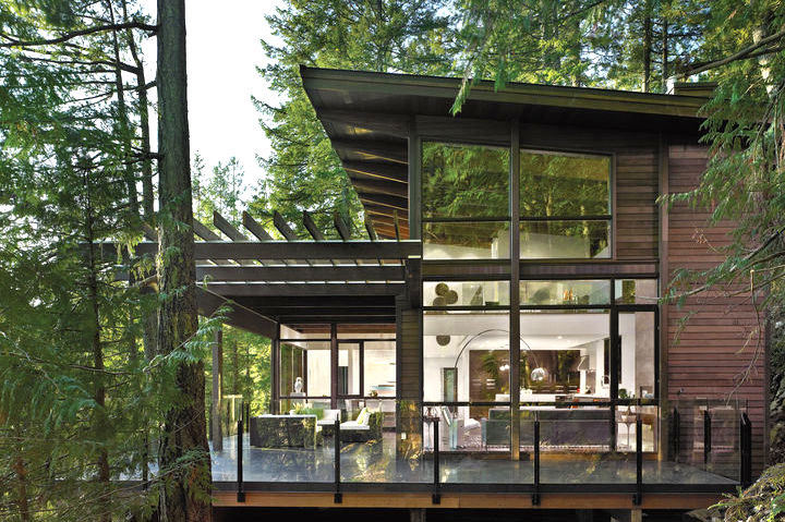 Modern Prefab Mountain Home Nestled in the Trees